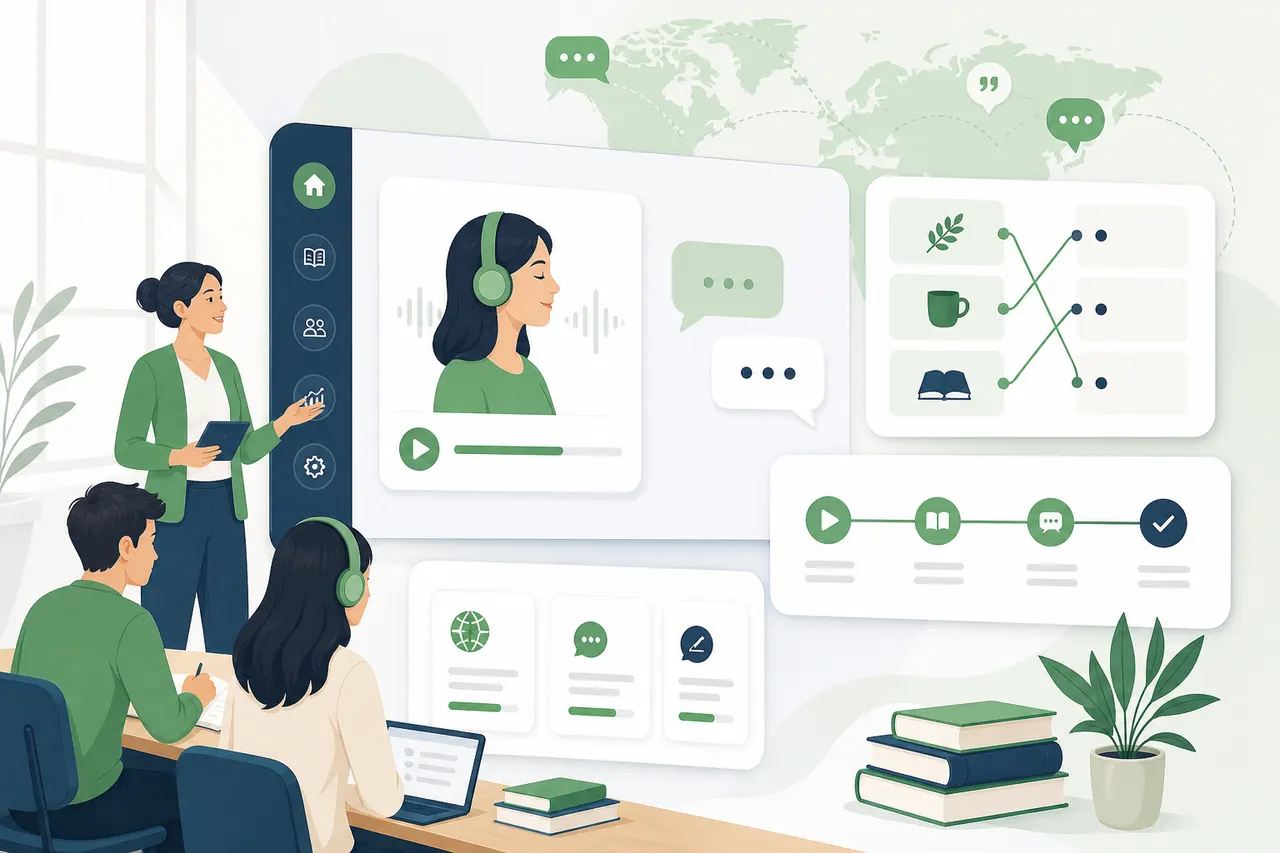 LMS for language schools: what actually matters beyond Zoom and Drive