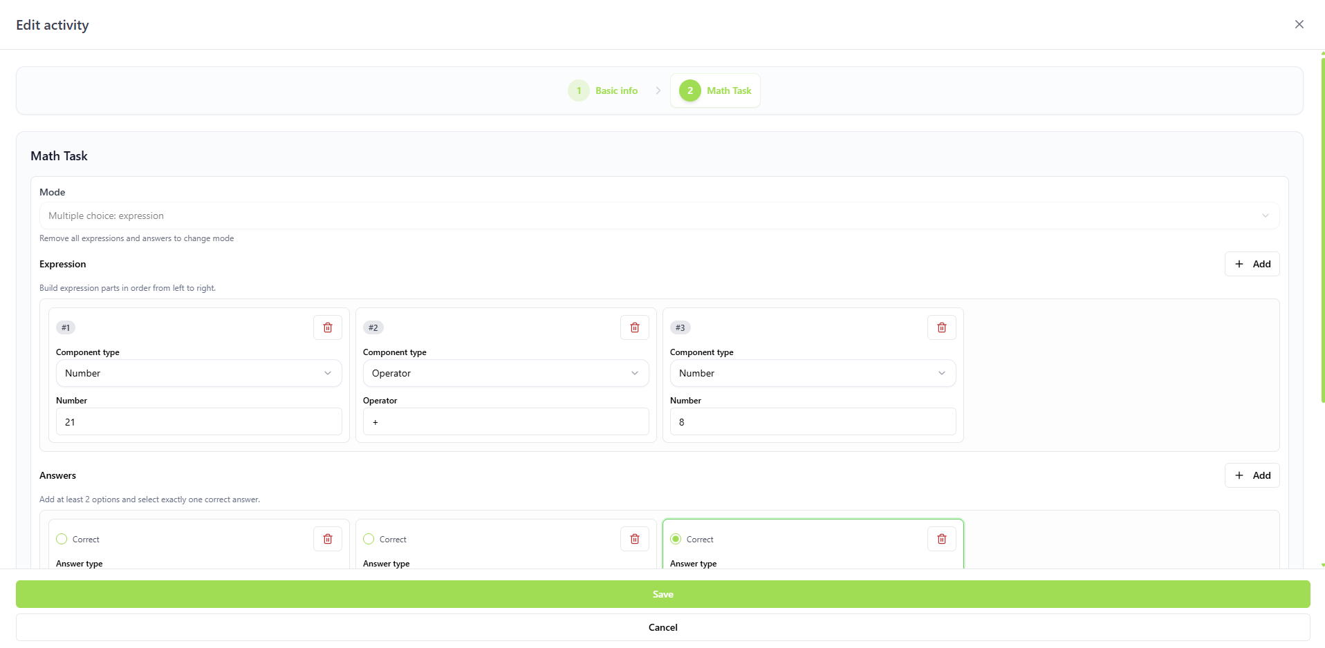 Authoring — step 2 — EduFoxi school console — content, classes, roles, analytics